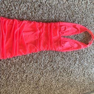 neon pink mini guess dress